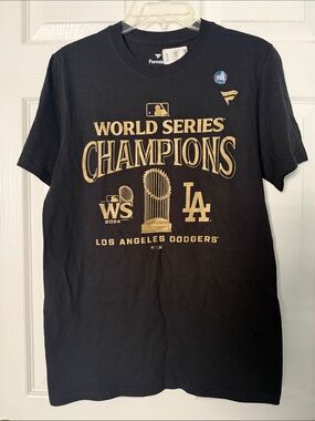 Fanatics Black & Gold Los Angeles Dodgers World Series Champs Tee